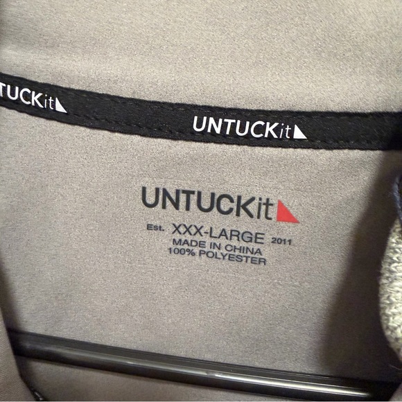 UNTUCKit Men's Kezoh Gray Full Zip Long Sleeve Fleece Jacket Mock Neck Size XXXL - Picture 4 of 5